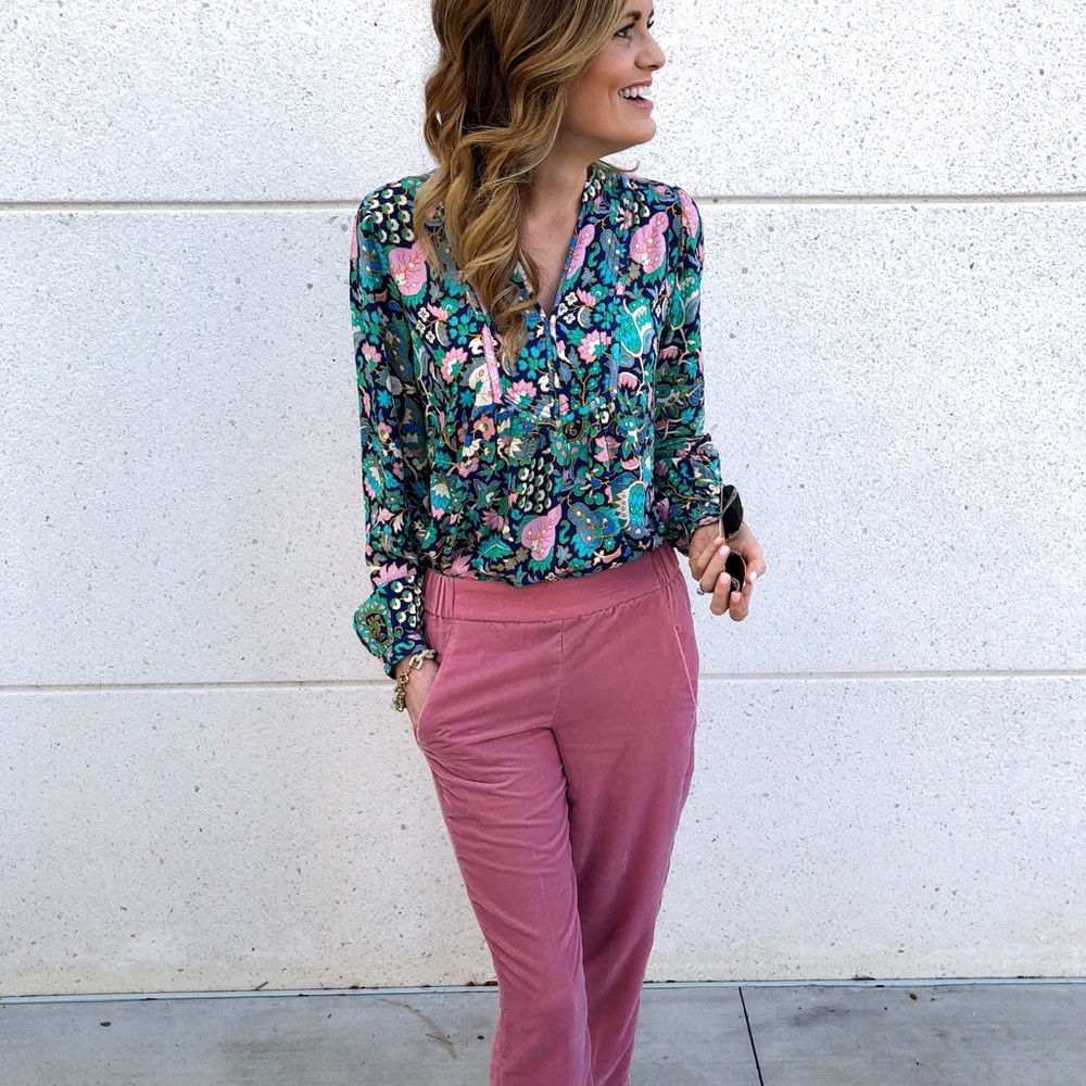 Floral long sleeve top